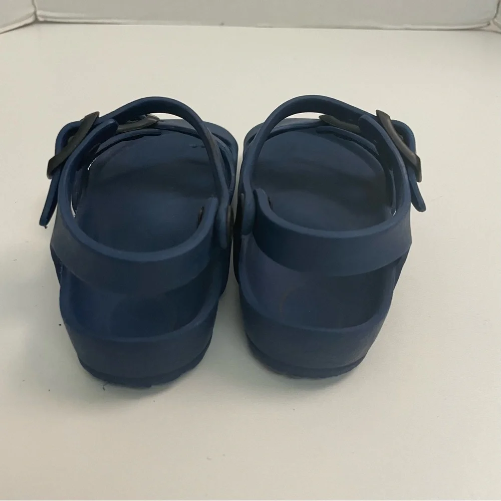 Birkenstock Sandals Rio Slingback Double Strap Ankle Buckles Blue Unisex